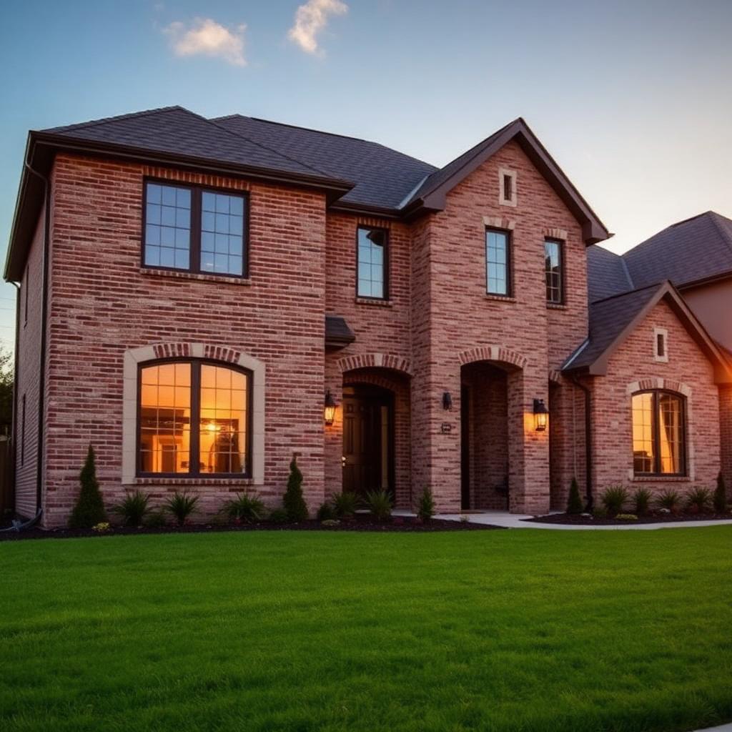 North Texas home at golden hour